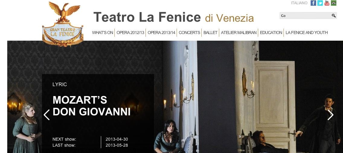 La Fenice Theatre – Opera and Music Programme 2013