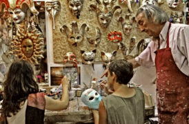 Venice Carnival mask workshop